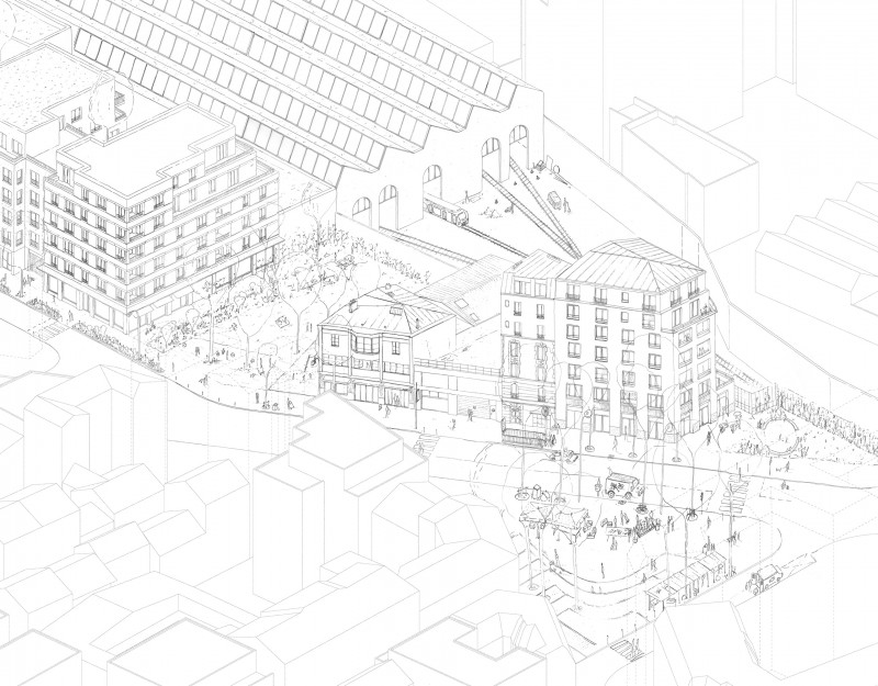 B2A 086 - 91 logements a0-axonometrie-main-zoom