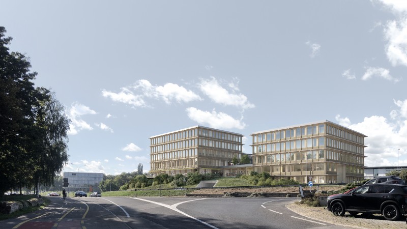 B2A 039 - UNIL bâtiment pour les Sciences Humaines vue-route