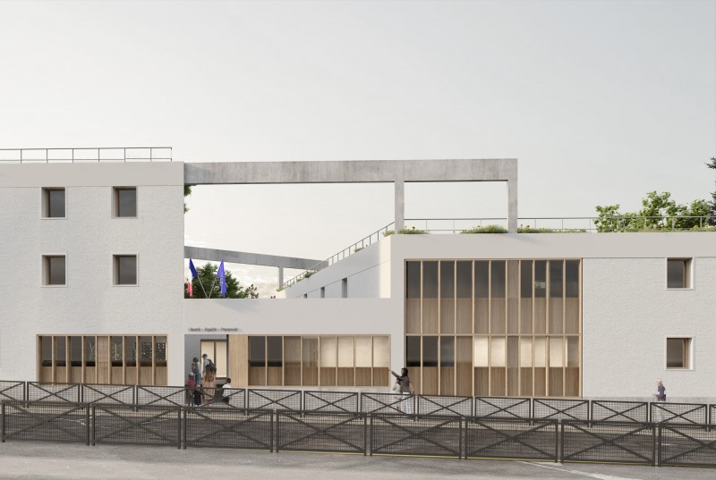 B2A 057 - Ecole Procession 20230302-processession_perspective-entree-ecole