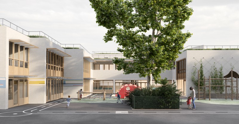 B2A 057 - Ecole Procession 20230307-processession_perspective-cour-ecole