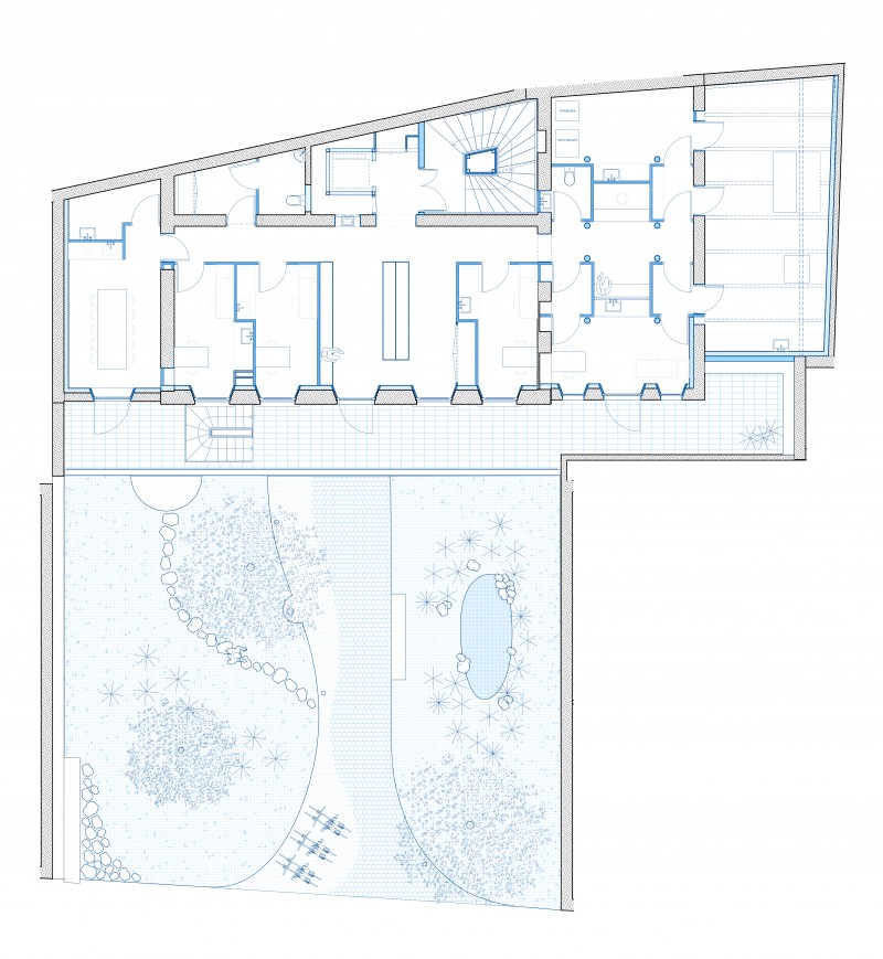 B2A 079 - Maison de santé 079_saint-mande_plan-r-1-et-jardin