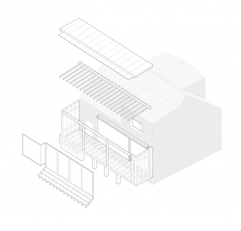 B2A 058 - Maison à la Mouzaïa rue-des-mignottes_axo
