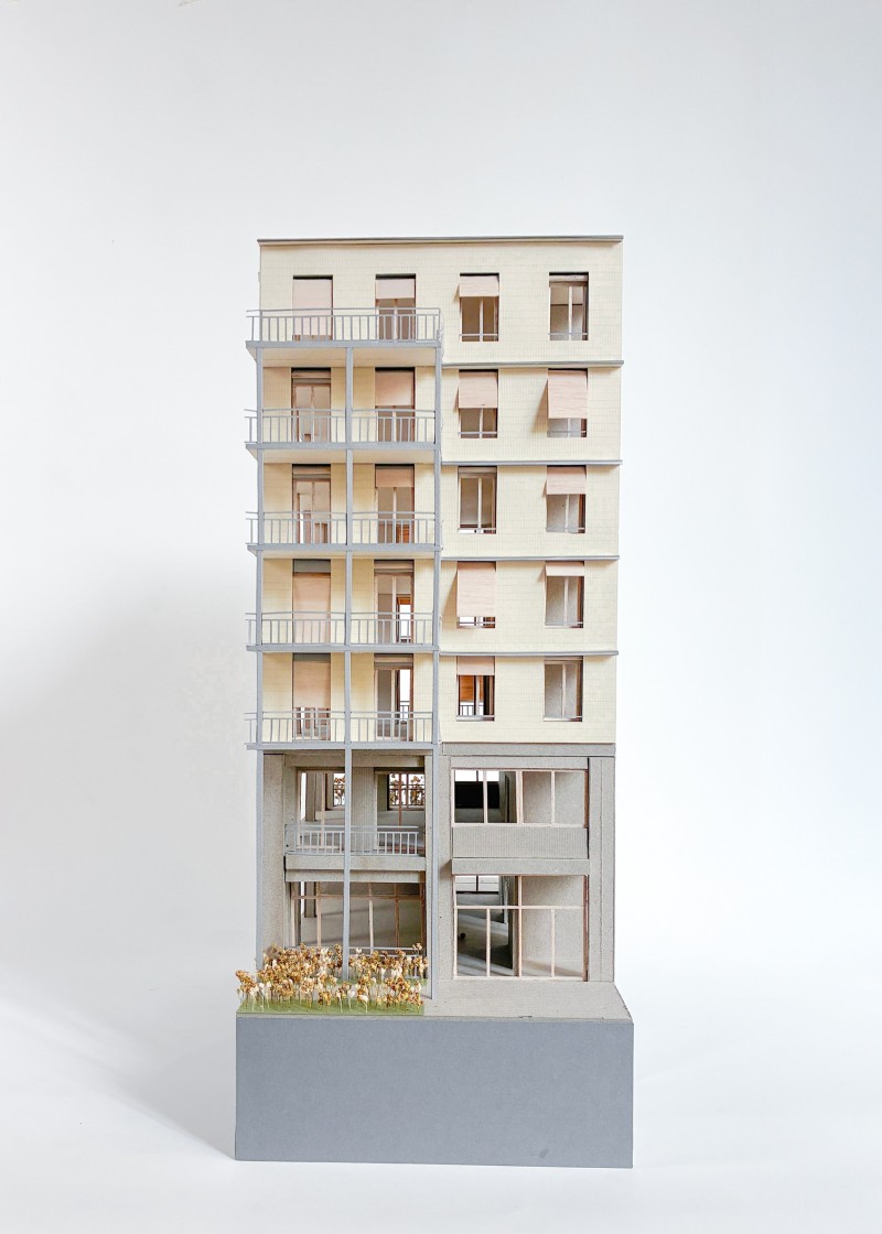 B2A 076 - 58 logements maquette_facade-cour